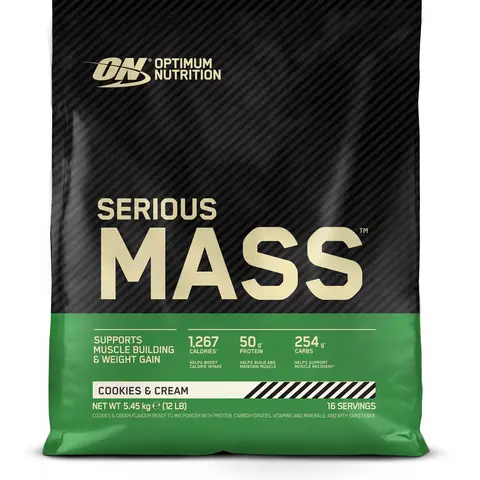 Optimum Nutrition Serious Mass koekjes & room 5,45 kg (16 porties)