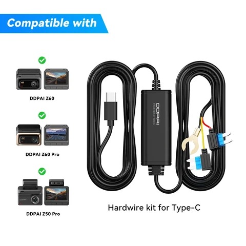 Dashcam Hardwire Kit for 24H Parking Monitor for For Z60/Z60 Pro/MINI2X/Z50 Pro/N2