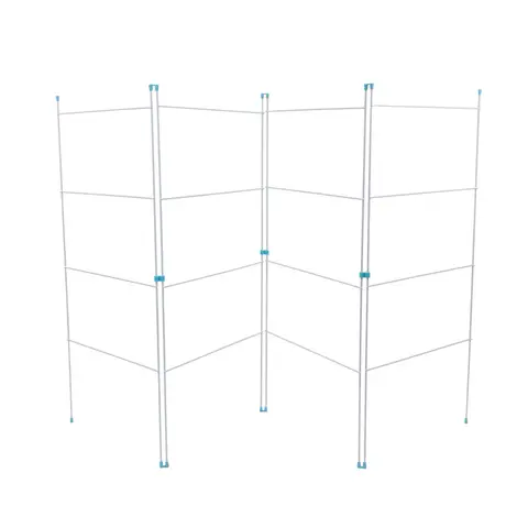 JVL Four Panel Folding Laundry Washing Clothes Airer - White