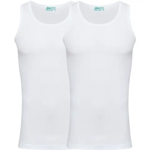 JBS Unterhemd 2er-Pack Bio-Baumwolle Weiß Größe S