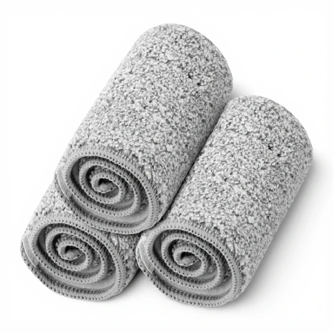 ochama×J.ZAO 3-Pack Flat Mop Replacement 3 Pieces Of Scraper Bucket Mop Replacement Cloth Pads - Super Absorbent, Powerful Stain Removal, 11*32 cm Suitable for S16 Buckets only