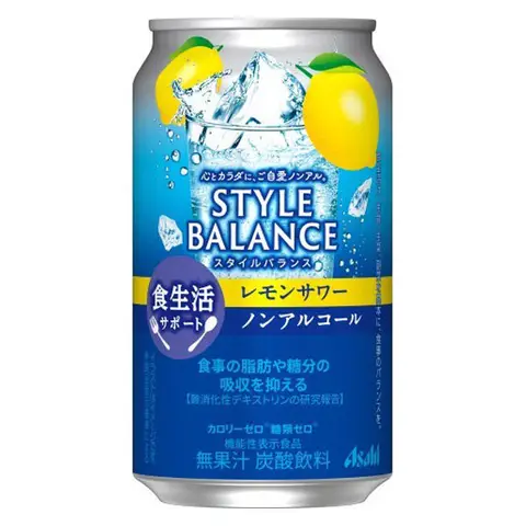 Asahi Style Sparkling Drink Lemon Sour Flavor 350ml