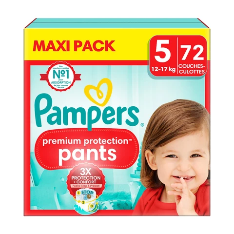 Culottes PAMPERS PP MAXI Taille 5 x72