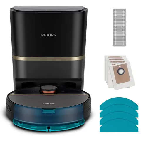 Philips XU7100/01 HomeRun 7000-serie robotstofzuiger - 5000 Pa zuigkracht - 180 min batterijduur - Automatisch leegstation - LiDAR-navigatie