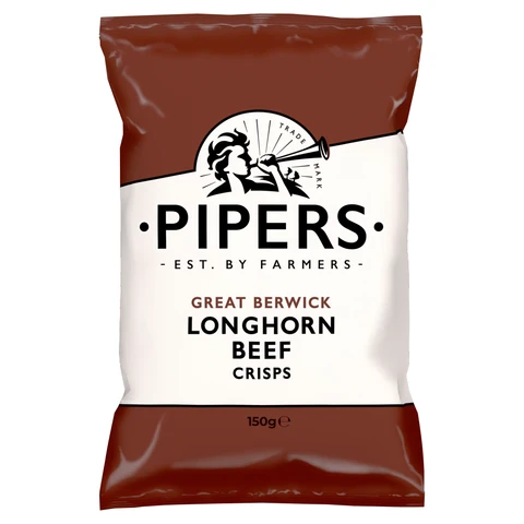 Pipers Great Berwick Long Horn Beef Crisps 150g