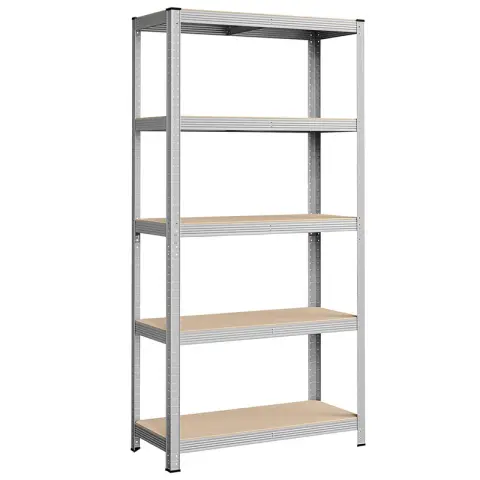 SONGMICS Shelving, 5-Tier, 180x90x40cm, Silver