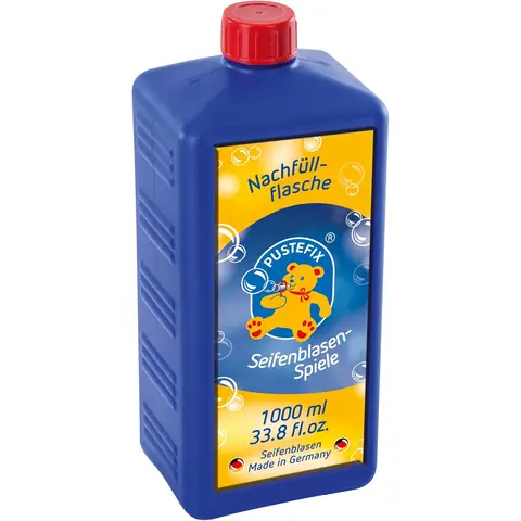 PUSTEFIX - 420869872 XXL-Bubbles Nachfüllflasche Maxi, 1000ml Seifenblasenlösung I Bubbles I Seifenblasen für Hochzeiten, Kindergeburtstage, Junggesellenabschiede I Riesenseifenblasen für Kinder & Erwachsene