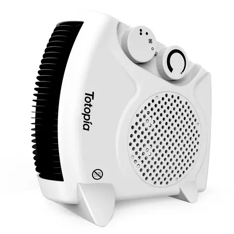Totopia 2000W Heater and Fan Combo, Instant Heating, Heater Fan with 3 Modes (Fan, Warm, Hot), Adjustable Thermostat, Overheat Protection, Stands Up or Lays Flat, FH-06A