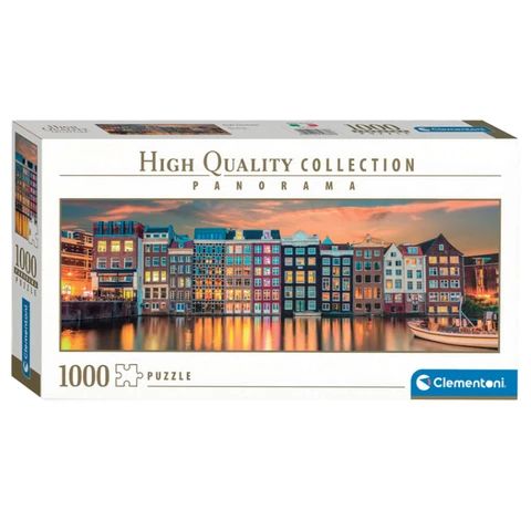 Clementoni panorama puzzel Amsterdam - 1000 stuks, 98 x 33 cm
