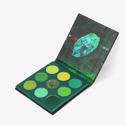 docolor 9-Color Gem Eyeshadow Palette - Green
