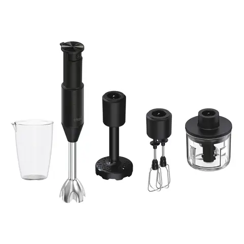 Haier Series 5 Hand Blender with Accessories - 1000W Motor, Multi Attachment Set, Ergonomic Speed Trigger, Dishwasher Safe Parts, HHB5B5