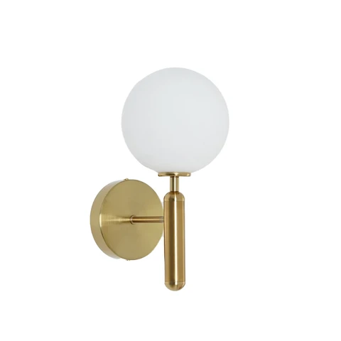 Decorica LED Glas-Globus Wandleuchte innen, weiß und gold