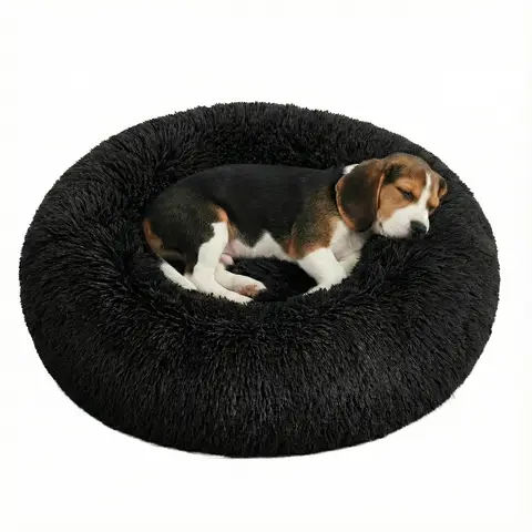 SONGMICS Panier rond pour chien et chat, diamètre 60 cm - Noir encre 