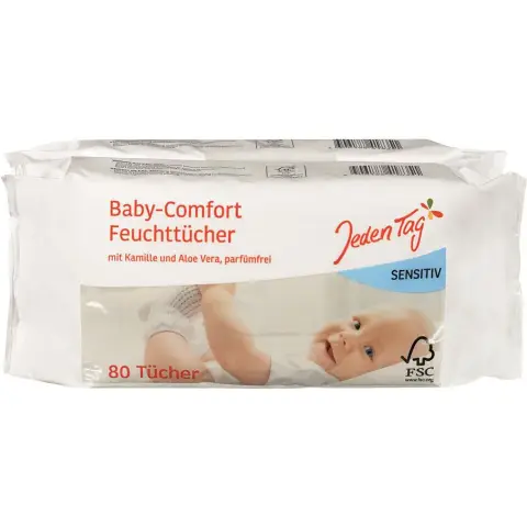 Jeden Tag Baby-Feuchttücher sensitiv 2 x 80 Tücher