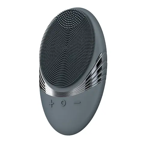 Sunluxy JMY-103 Facial Cleansing Brush, 5 Vibration Settings, Gentle Cleaning with Silicone Brush Head, Portable Design with Hanging Loop, Home Beauty Care, Black