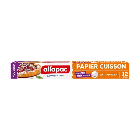 ALFAPAC Papier Cuisson Gaufré Extra Épais Antiadhésif Rouleau 12 m x 29 cm