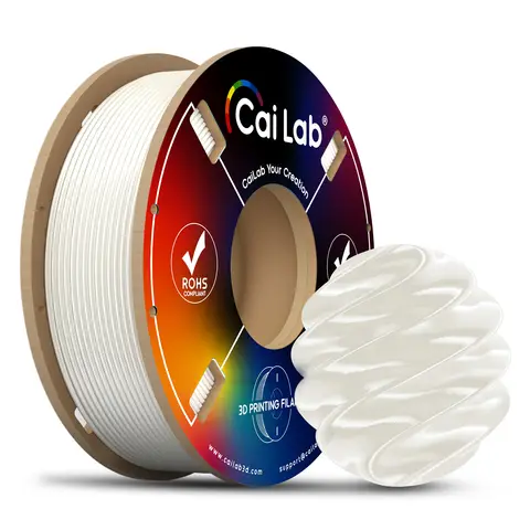 CAILAB PLA Silk 3D-Drucker-Filament, Einfarbig - Perlmuttweiß