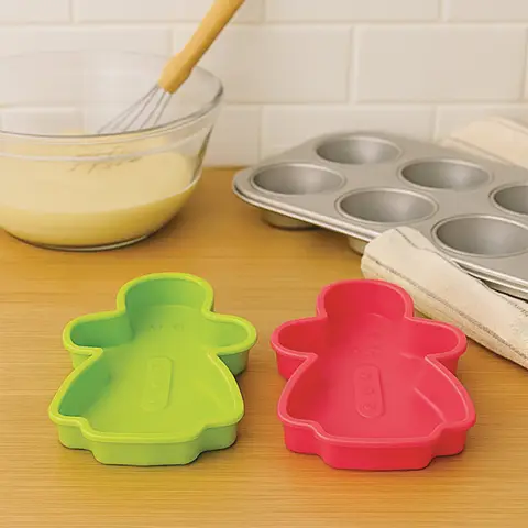 Essentials by Premier Silicone Baking Gingerbread Ladies Cake Moulds