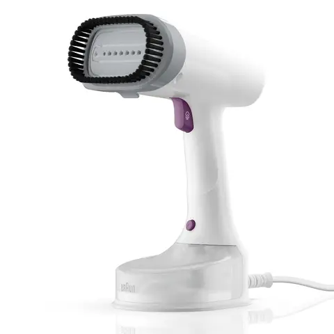 Braun Quickstyle 5 Garment Steamer, 22 g/min Steam, FreeGlide 3D Soleplate, iCare Technology, 1200W, White/Purple, GS5011