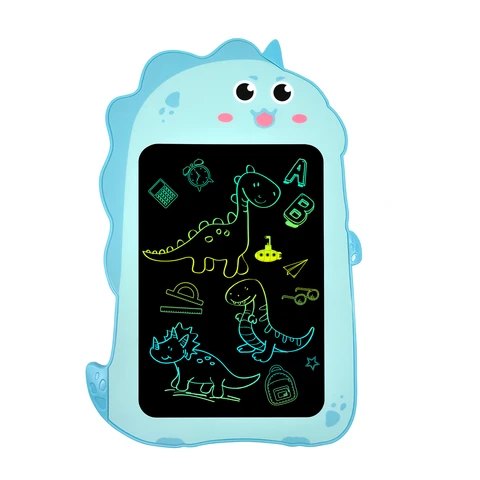 CHEERFUN 8,5 Zoll LCD-Tablet, blauer Dino – Geschenk für Kinder von 3-8 Jahren. Sicher und löschbar. Perfekt zum Kritzeln: Geschenk zum Geburtstag/Weihnachten!