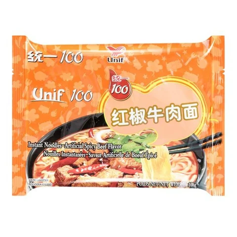 Uni-President Red Pepper Beef Noodles 24 x 108 g (Full Case)