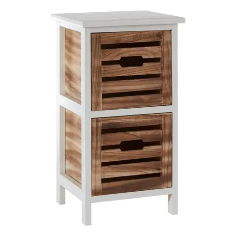 Interiors by Premier Storage Unit Portsmouth 2 Drawer White/Natural