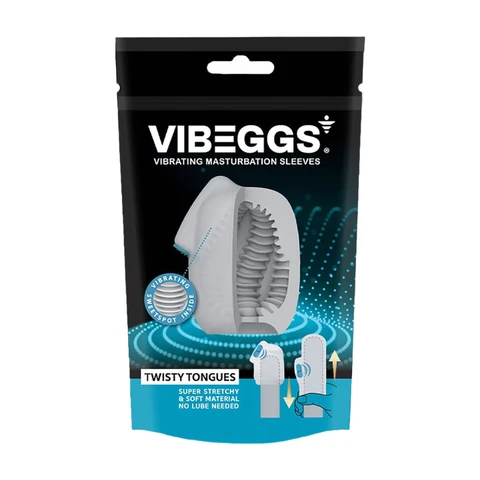 VIBEGGS Twisty Tongues Vibrating Masturbation Sleeve