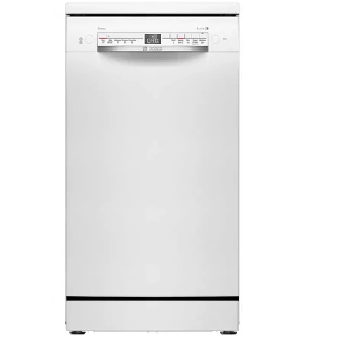 Bosch SPS2IKW01G 45cm Slimline Freestanding Dishwasher – 9 Place Settings, Home Connect, ExtraDry, White, F Rated
