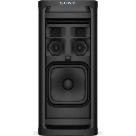 Sony ULT Tower 9 AC - Ultimativer Bluetooth-Party-Lautsprecher, netzbetrieben, 2 ULT Power Sound Modi, X-Balanced Speaker, 360° Beleuchtung & Sound, Karaoke-Eingänge - Schwarz