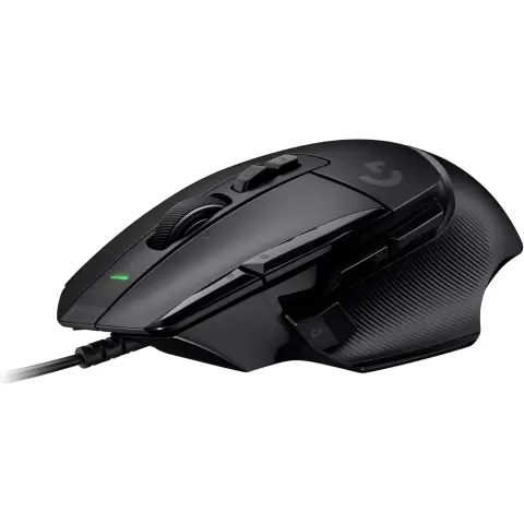 Logitech G502 X Wired Gaming Mouse - LIGHTFORCE hybrid, optical-mechanical, primary switches, HERO 25K gaming sensor, for PC - MacOS/Windows - Black