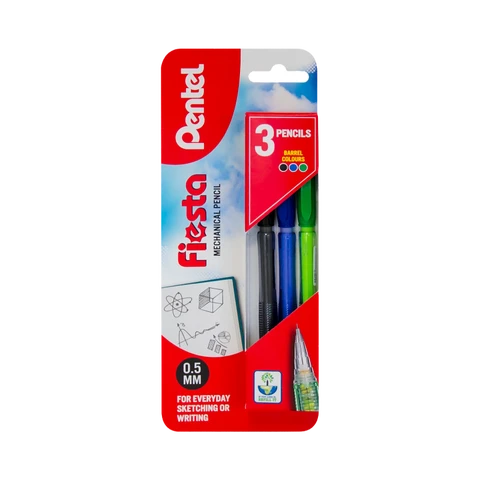 Pentel Fiesta Mechanical Pencil 0.5mm Pack of 3