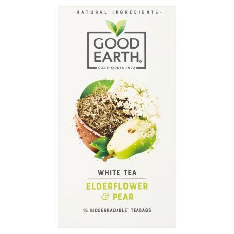 Good Earth Herbal Tea White Tea Elderflower And Pear 15 TeaBags18g