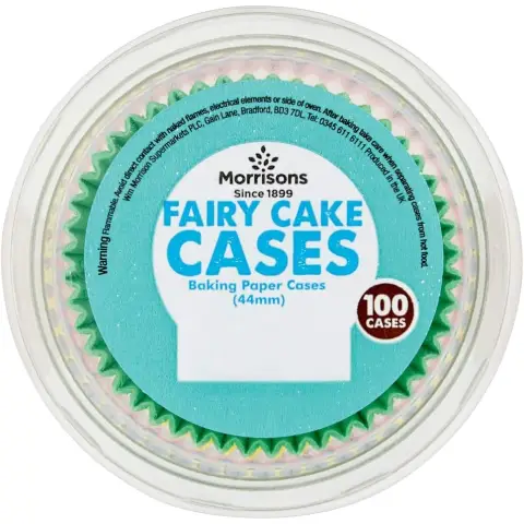 Morrisons Pastel Fairy Paper Cases 100Pk