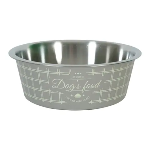 VOEDERBAK HOND TAUPE 21CM 1,7LTR