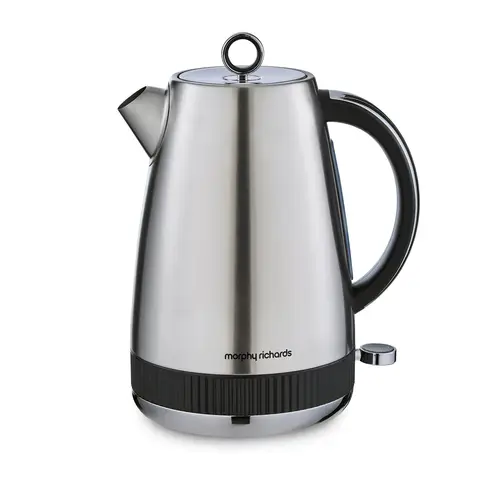 Morphy Richards Mexborough Jug Kettle, 1.7L, Black & Stainless Steel - 102901