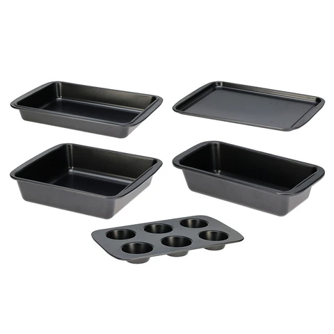 Bakset Staal 5-delig Grijs