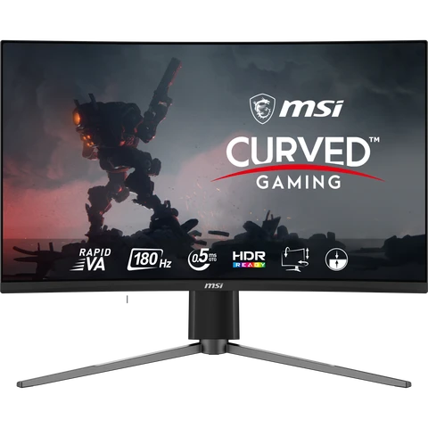 MSI MAG 27CQ6F – 27” WQHD Curved Gaming Monitor | 180Hz, 0.5ms, Rapid VA, AI Vision