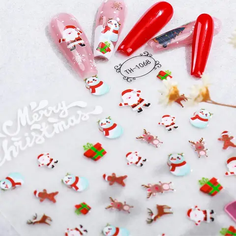 【Christmas Edition】MeoMagic Christmas gel nail stickers Self Adhesive Nail Decoration TH-1068 (Only stickers)