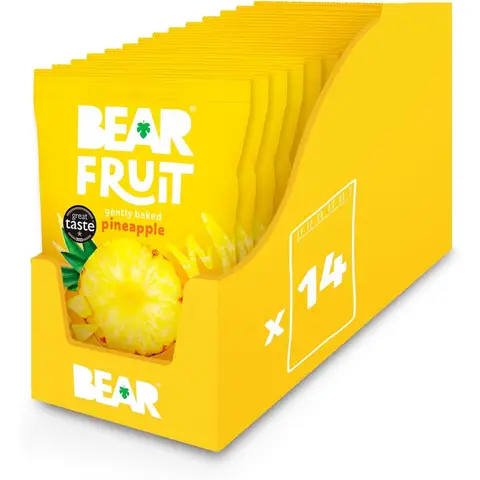 BEAR Fruit Gently Baked Pineapple 14 x 35g