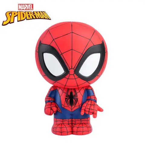 1pc Marvel Spider-Man Piggy Bank Officially Licensed 3D PVC Stereo Figurine Money Box Coin Bank Savings Jar Waterproof Shatterproof Collectible Desktop Organizer Home Decor Gift