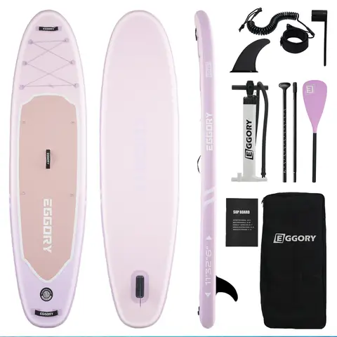 EGGORY Inflatable Stand Up Paddle Board  Fresh Pink 3350x830x150mm 1pc