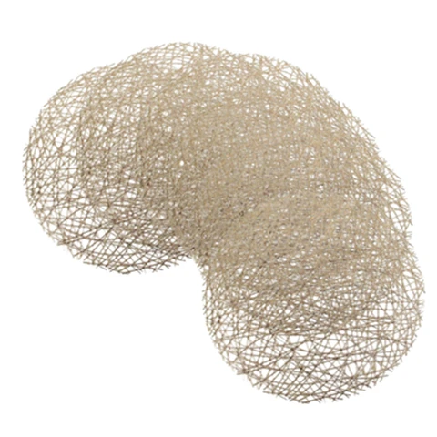 6pcs Gold entwined pattern PVC placemat - Artistic Hollow Line Design, Large PVC Table Mat for Dining & Kitchen Decor, Hand Wash Only