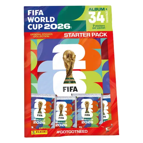 Panini FIFA World Cup 2026 Sticker Collection Starter Pack (1 Album + 4 Sticker packs)