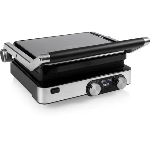 Princess 117310 Digitaler Grill Master Pro, 2000W, 29x23cm, Silber-Schwarz - 1 Stück