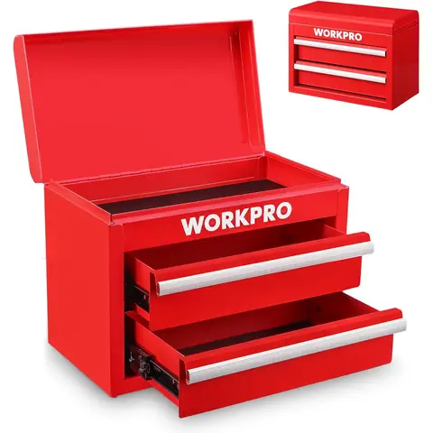 SNSP Boîte métallique mini double tiroir (guidage à rouleaux à billes, modèle amélioré) - Rouge