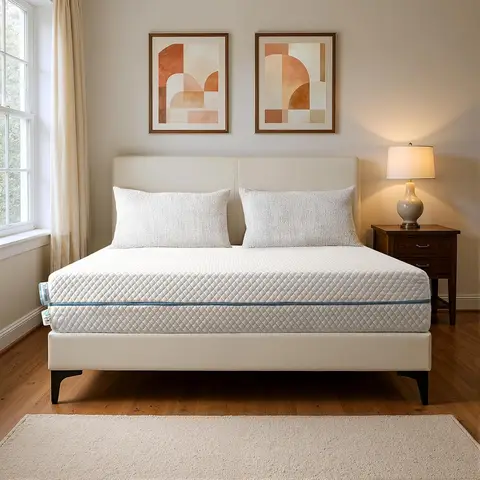 LITTLE TREE Matratze 90 x 200 cm, Höhe 20 cm, Kaltschaum 7-Zonen, Härtegrad H3 (mittelfest), S-förmiges ergonomisches Rahmen-Design, atmungsaktiv und maschinenwaschbar, Matratzentopper, Stoff