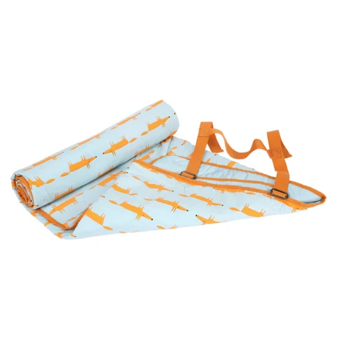 Scion by Dexam Picnic Blanket Mr Fox Blue/Orange
