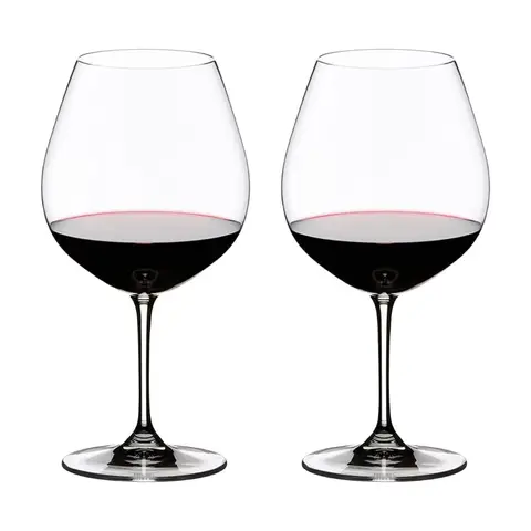 RIEDEL Vinum Pinot Noir (Burgunder Rot) Weinglas - Bleikristall - 725ml (25 fl oz) - 2er Set, Spülmaschinenfest, Made in Germany