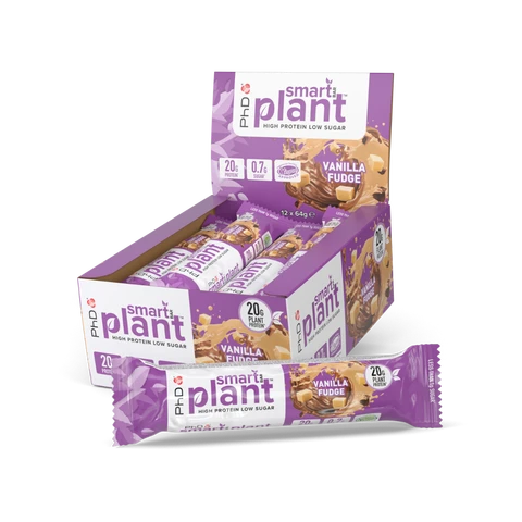 PhD Smart Plant Protein Nutrition Bar Vanilla Fudge Flavour - 12 x 64g