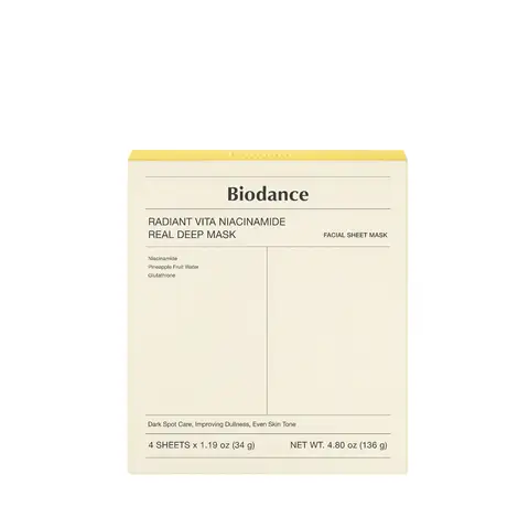 Biodance Radiant Vita Niacinamide Real Deep Mask x 4 Each